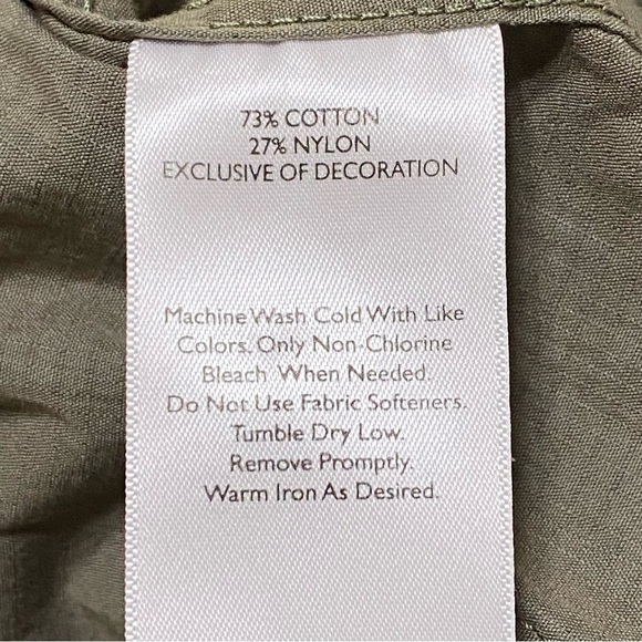 Eddie Bauer Green Utility Jacket Medium Drawstring Waist Grunge Lightweight - Picture 6 of 6